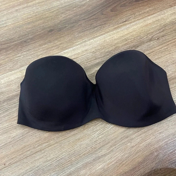 40 E Le Mystere Renaissance 9755 Dream Strapless Bra Black Sexy Push-up - Picture 1 of 5